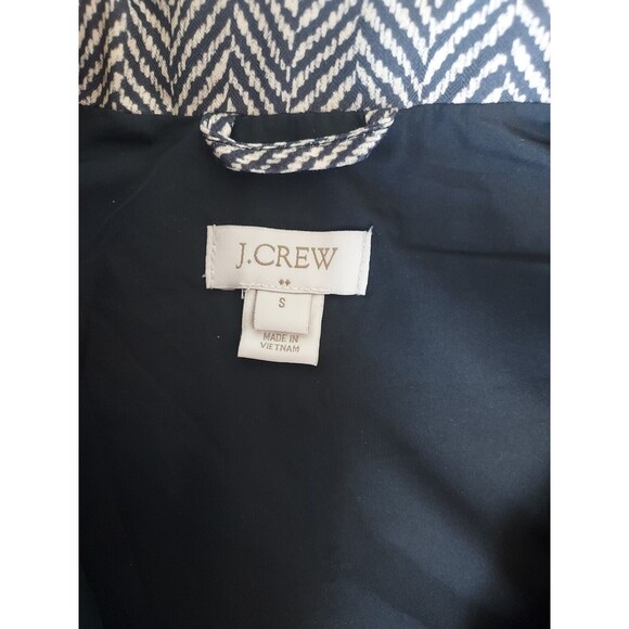 J.Crew Women Black Ivory Excursion Herringbone Quilted Insulated Puffer Vest S - Picture 2 of 7